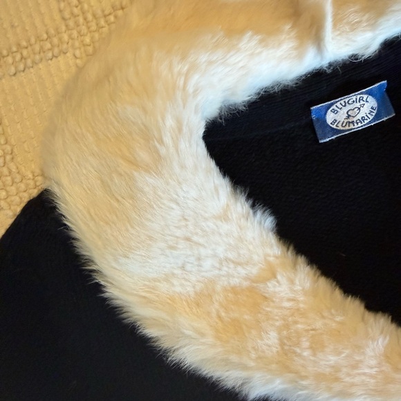 Blumarine Black Cardigan with Cream Collar - Picture 6 of 8